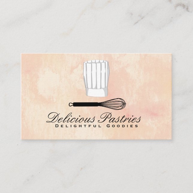 Tarjeta De Visita Batidor y Sombrero de Chef (Anverso)
