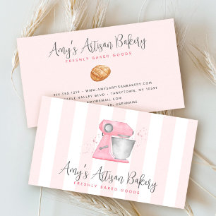 Tarjeta De Visita Batidora de pie de cocina de panadería Blush rosa