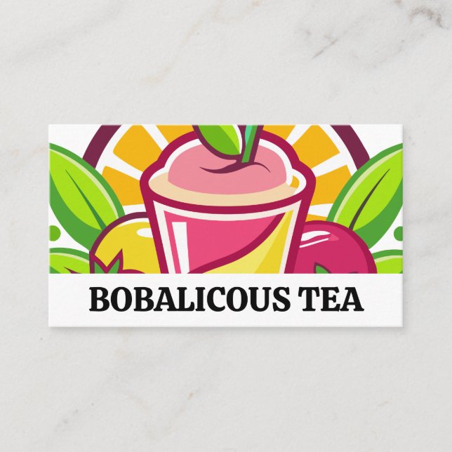 Tarjeta De Visita Batidos de Frutas | Restaurante (Anverso)