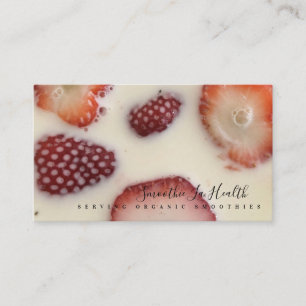 Tarjeta De Visita Batidos de Leche Bebidas Saludables Smoothies Orgá