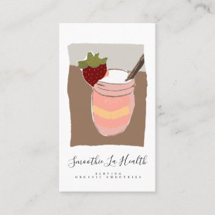 Tarjeta De Visita Batidos orgánicos arte bebidas saludables batidos 
