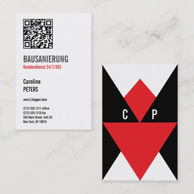 Tarjeta De Visita Bausanierung (Anverso / Reverso)