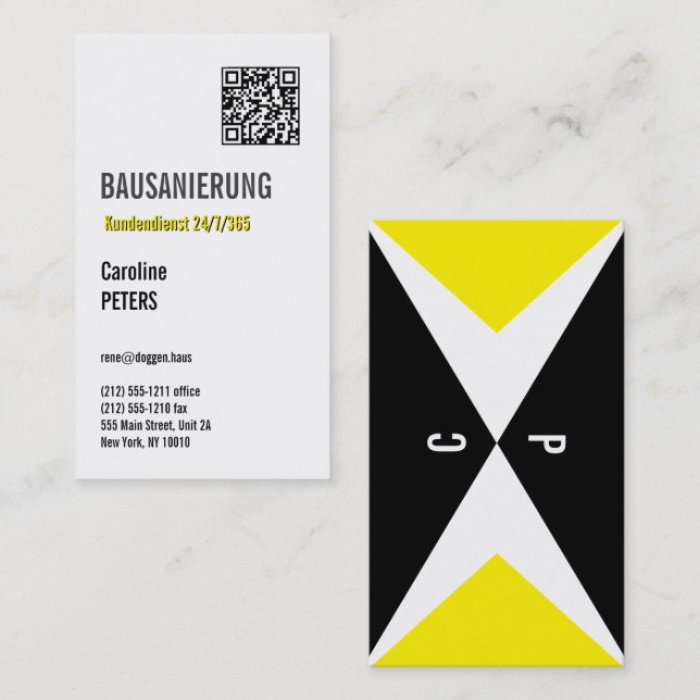 Tarjeta De Visita Bausanierung (Anverso / Reverso)
