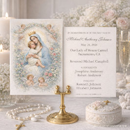 Tarjeta De Visita Bautismo Madre e Hijo Benditos Recuerdo