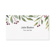 Bayas y ramas elegante acuarela