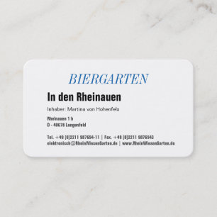 Tarjeta De Visita Bayerische Visitenkarte