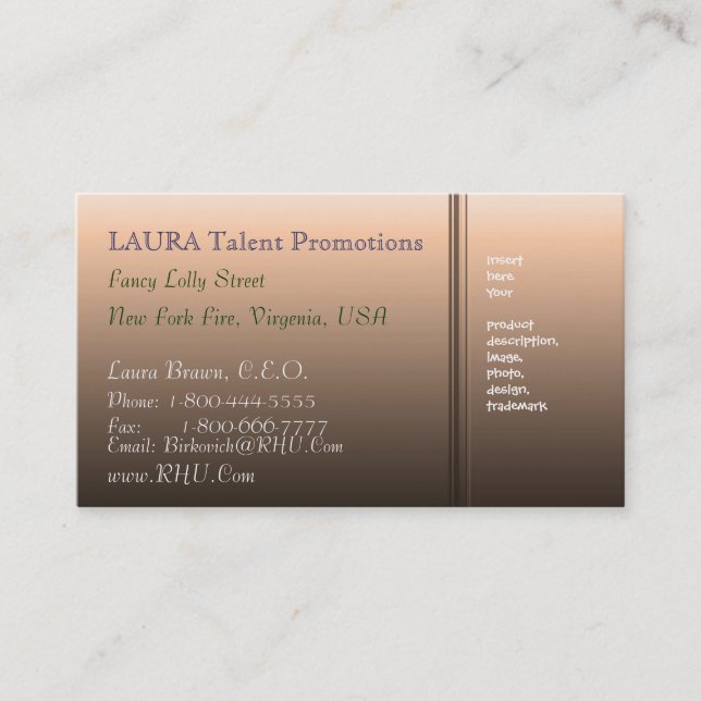 Tarjeta De Visita BBB - Belleza 3 de BAVERLY Brown (Anverso)