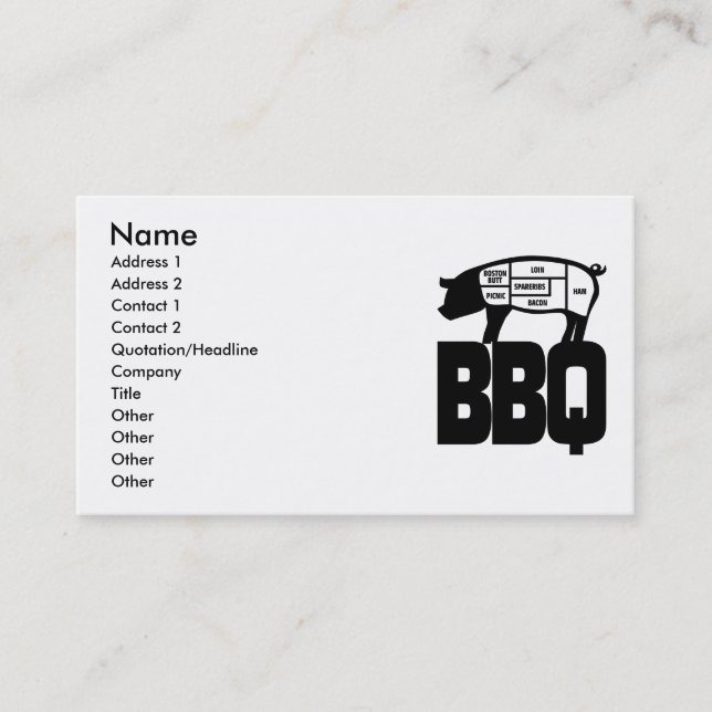 Tarjeta De Visita Bbq (Anverso)