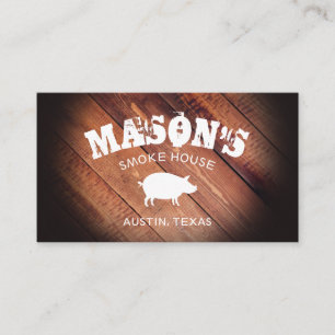 Tarjeta De Visita BBQ / Madera