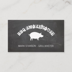 Tarjeta De Visita BBQ / Pig / Fondo Chalk
