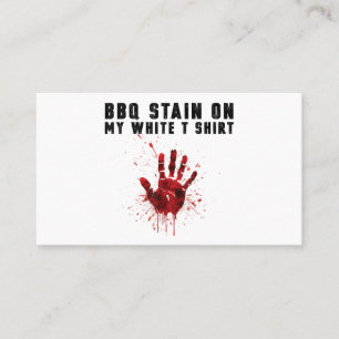 Tarjeta De Visita Bbq Stain En Mi Blanco