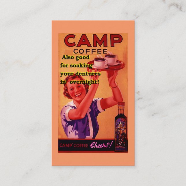 Tarjeta De Visita BC para los que participan en la promoción de café (Anverso)