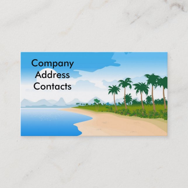 Tarjeta De Visita beach_day, CompanyAddressContacts (Anverso)