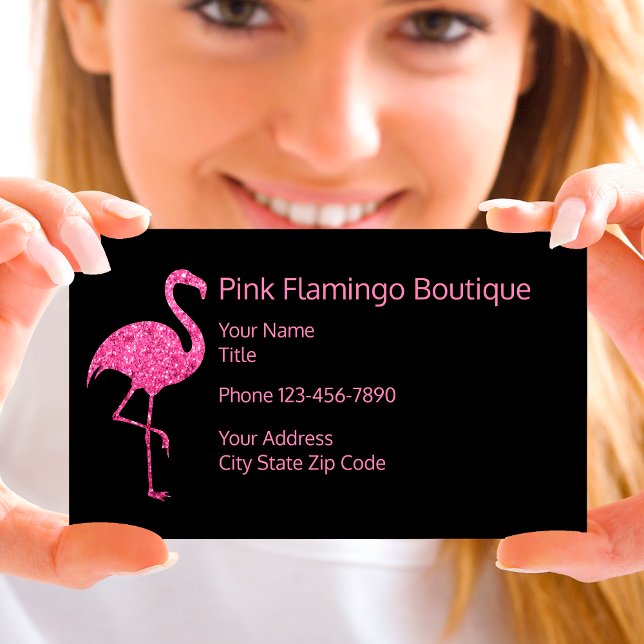 Tarjeta De Visita Beach Fashion Boutique Pink Flamingo (Subido por el creador)