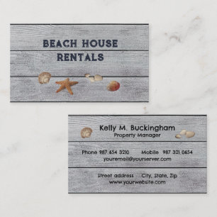 Tarjeta De Visita Beach House Rentals Business Card