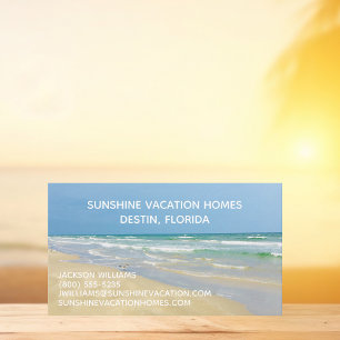 Tarjeta De Visita Beach House Vacation Rental Real Estate Company