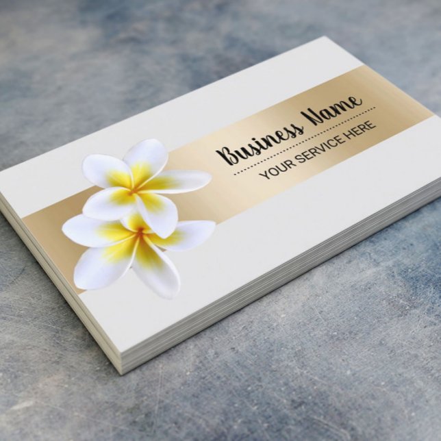 Tarjeta De Visita Beach Plumeria Flor Salón de belleza Spa (Subido por el creador)