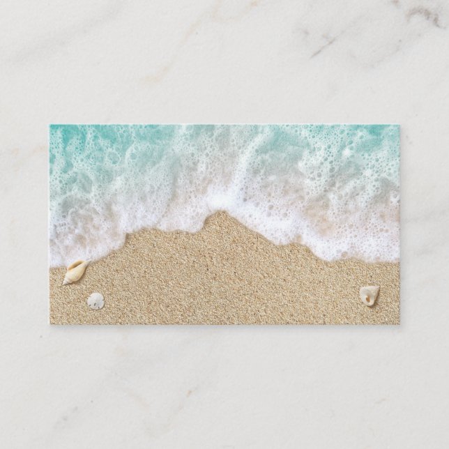 Tarjeta De Visita Beach Waves Sandy Toes Salty Kiss Business Card (Anverso)