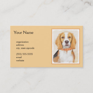Tarjeta De Visita Beagle Hound Dog Pintura original de animales
