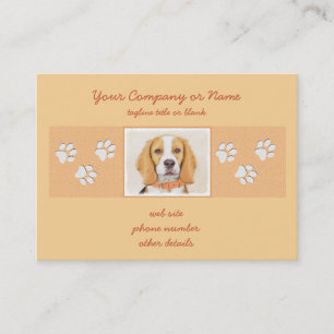 Tarjeta De Visita Beagle Hound Dog Pintura original de animales