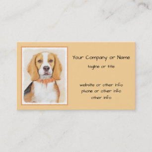 Tarjeta De Visita Beagle Hound Dog Pintura original de animales