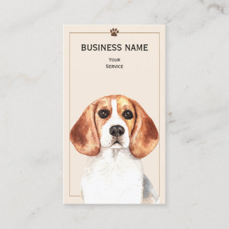 Tarjeta De Visita Beagle Mascota Groomer/Vet/Sitters