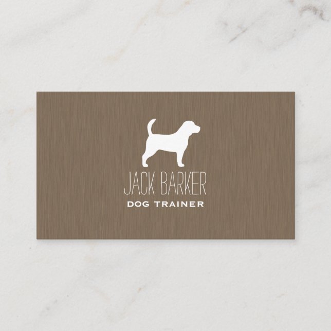 Tarjeta De Visita Beagle Silhouette (Anverso)