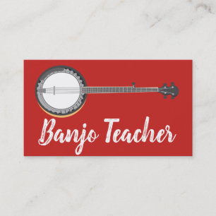 Tarjeta De Visita Beantown Banjo Teacher Personaliza