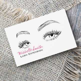 Tarjeta De Visita Beautiful eyes Long lashes Lash Extension Business