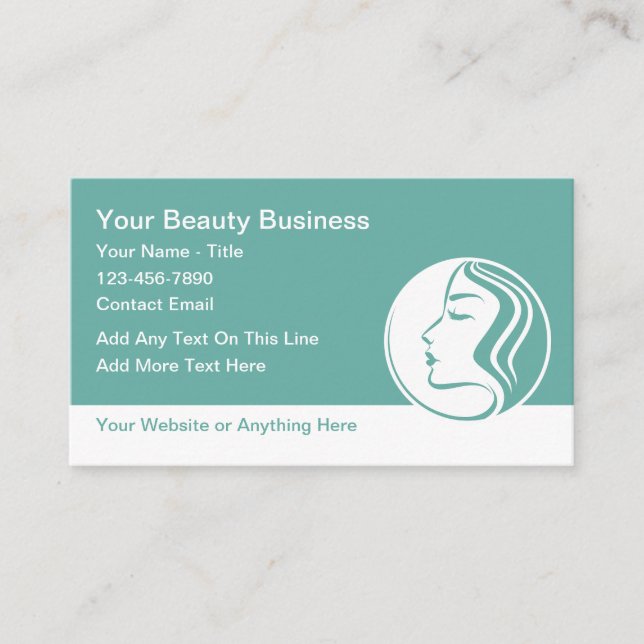 Tarjeta De Visita Beauty Fashion Makeup Business Cards (Anverso)