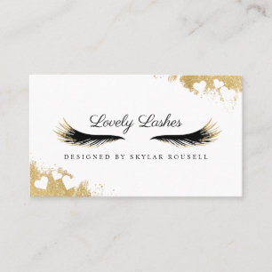 Tarjeta De Visita Beauty Gold Duste Mascara Eye Lujosa