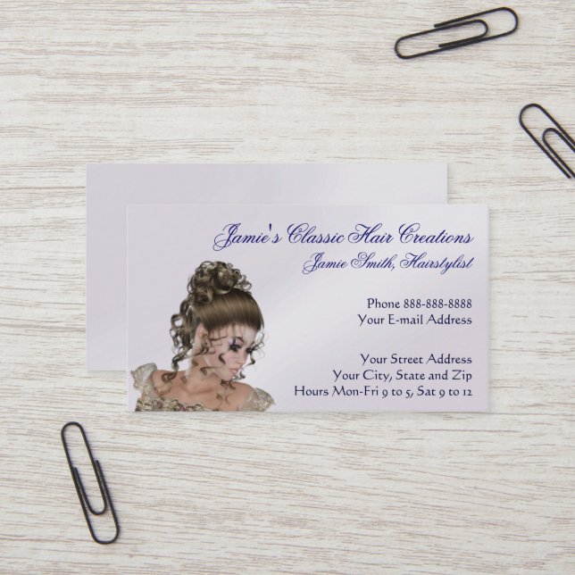 Tarjeta De Visita Beauty Hair Dresser Salon Business Card (Anverso/Reverso In Situ)
