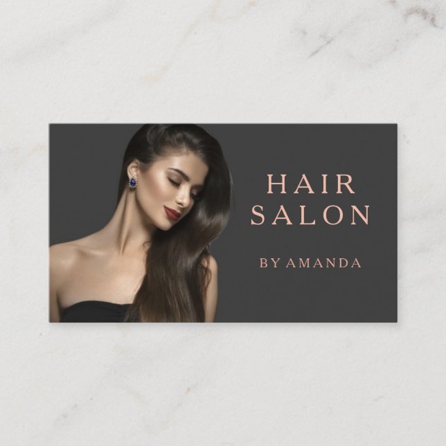Tarjeta De Visita Beauty Hair Salon Business Card (Anverso)