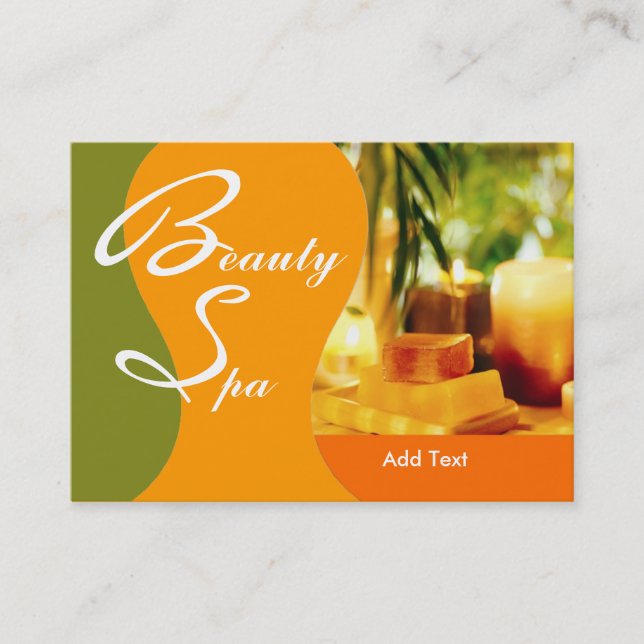 Tarjeta de visita Beauty Health Spa Salon Green Ye (Anverso)