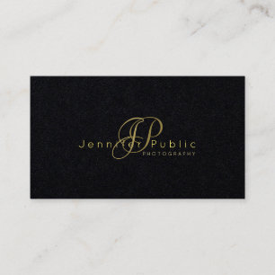 Tarjeta De Visita Beauty Salon Hair Stylist Photography Black Luxury