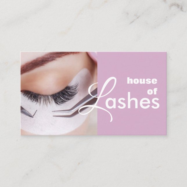 Tarjeta De Visita Beauty Salon Spa Lashes Brows Business Card (Anverso)