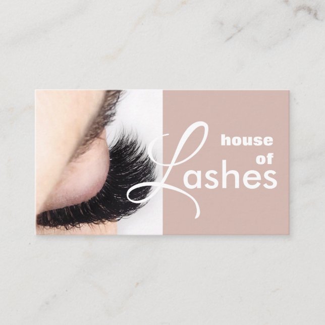 Tarjeta De Visita Beauty Salon Spa Lashes Brows Business Card (Anverso)
