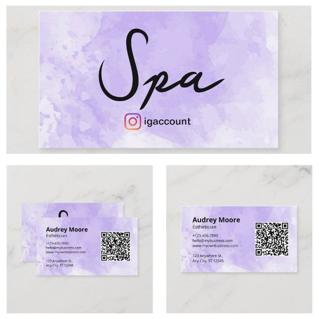 Tarjeta De Visita Beauty Spa Esthetician (Beauty Spa Esthetician Business Card
)