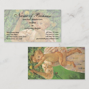 Tarjeta De Visita Bebé alcanzando una manzana por Mary Cassatt
