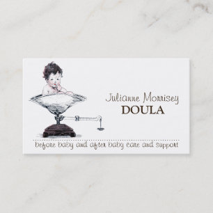 Tarjeta De Visita Bebé Cuerdo En Parteras De Escala O Doula
