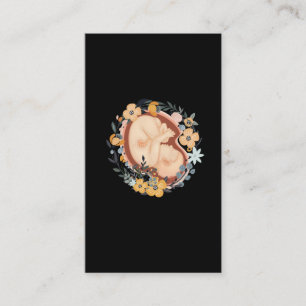 Tarjeta De Visita Bebé de flores madre partera embarazada