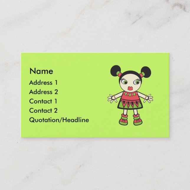 Tarjeta De Visita Bebé de sandía (Anverso)