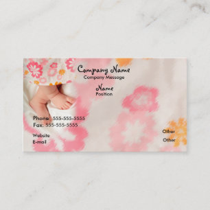 Tarjeta De Visita Bebé en rosa