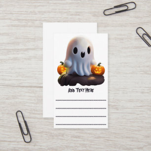 Tarjeta De Visita Bebé Fantasma Típico personaje de Halloween