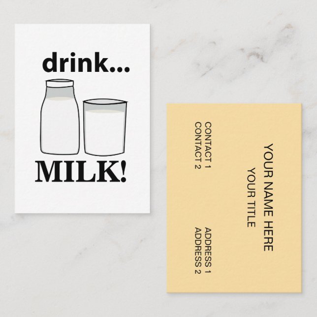 Tarjeta De Visita Bebe Leche  (Anverso / Reverso)