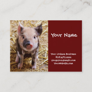 Tarjeta De Visita Bebé lindo lechón Granja de animales Barnyard Babi