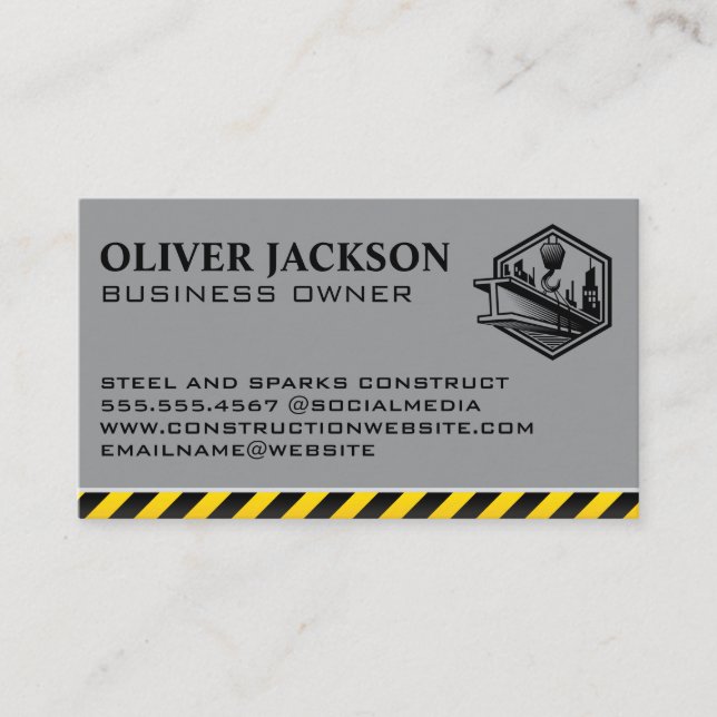 Tarjeta De Visita Bebida de acero para el levantamiento de vientos d (Anverso)