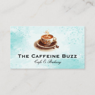 Tarjeta De Visita Bebida de café caliente en la copa