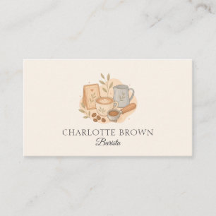 Tarjeta De Visita Bebida de café espresso de Barista Café