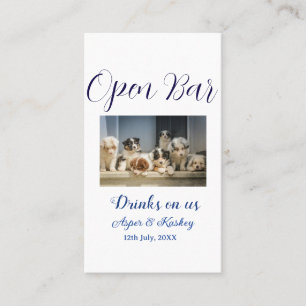 Tarjeta De Visita Bebidas a nuestro cargo barra abierta foto de masc
